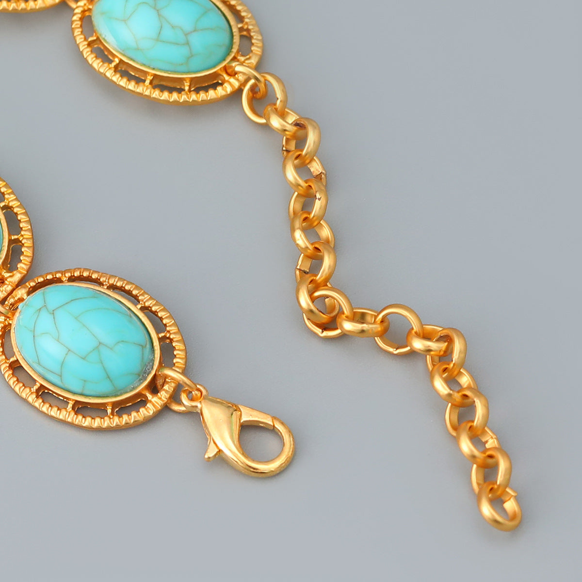 Wholesale Turquoise Oval Resin Pin Bracelet